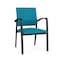 Lesro Newport Guest Chair Metal Frame, Black, OH Waterfall Upholstery NP1101 - alternate 1